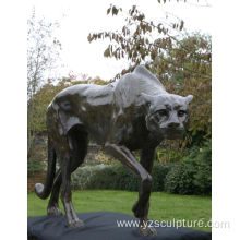 Garden Wide Bronze Leopard  Statue for Sale